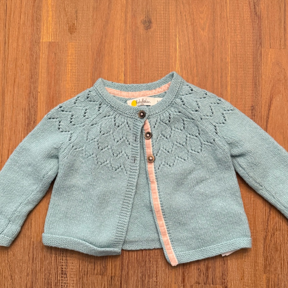 Baby Boden Light Blue Knit Sweater